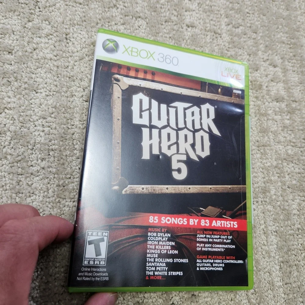 Guitar Hero 5 Microsoft Xbox 360 Game Complete with Manual 2009